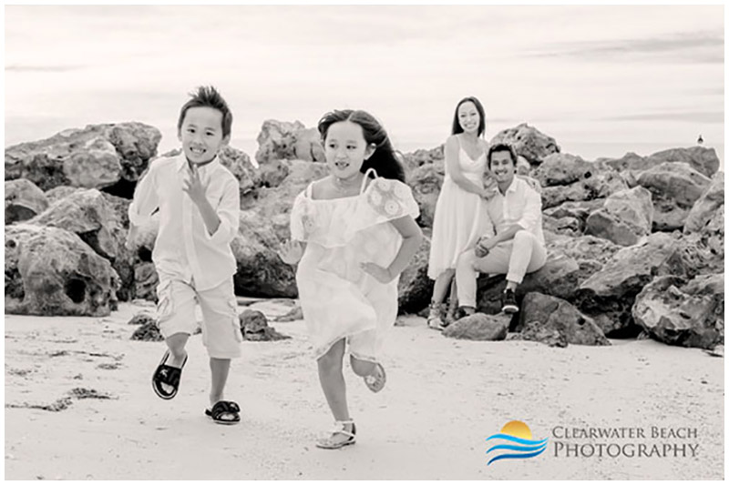 Clearwater Beach photograph of children running