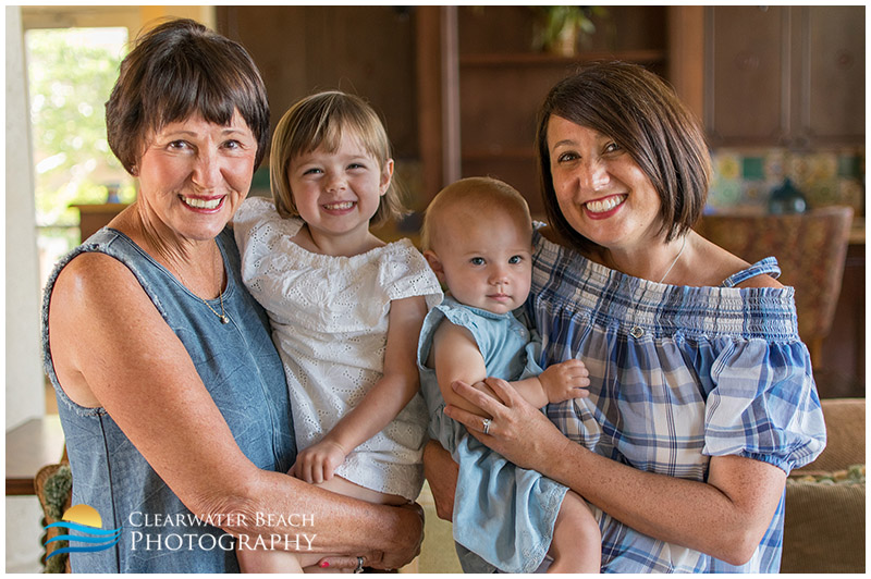 Generational Family Portrait in Clearwater Beach Condo