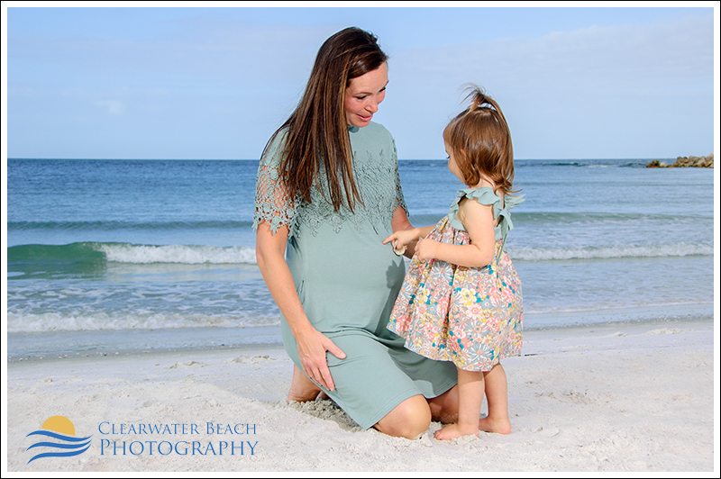 Maternity Photographer in Clearwater Beach Mother and Daughter Portrait