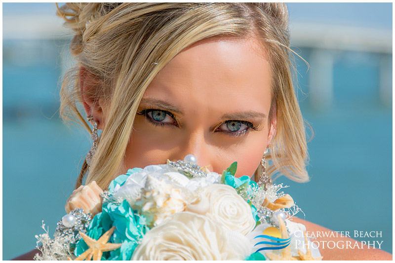 Clearwater Beach Wedding Portrait Close up