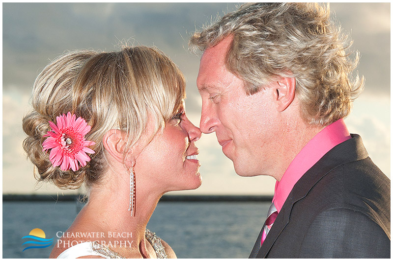 Clearwater Beach Wedding Photography of Couples noses touching